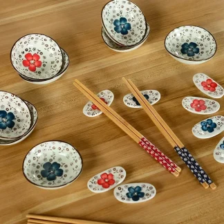 Floral Print Sushi Dish Set