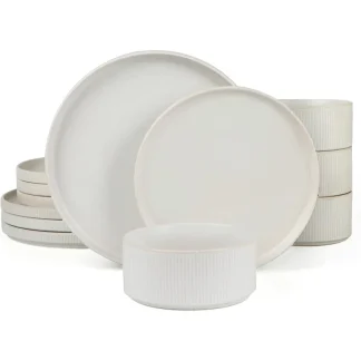 Modern Plain Round Dish Set